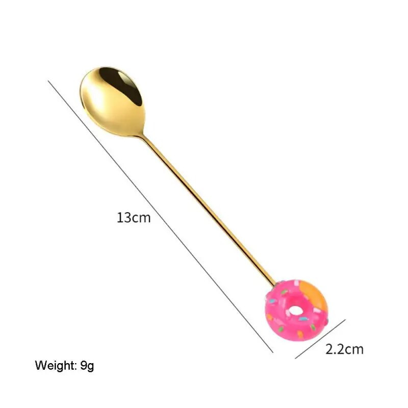 Nehrđajući čelik 430, slatka i zabavna, okrugla i glatka, kreativnog dizajna, funkcionalna i praktična žlica za miješanje, dar
