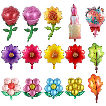 Rose Flower Foil Μπαλόνια Δώρο για την Ημέρα του Αγίου Βαλεντίνου Τριαντάφυλλα Μπουκέτο Μπαλόνια Επέτειο Νυφικό Δωμάτιο Διακοσμήσεις Γάμου Παιδικά Παιχνίδια