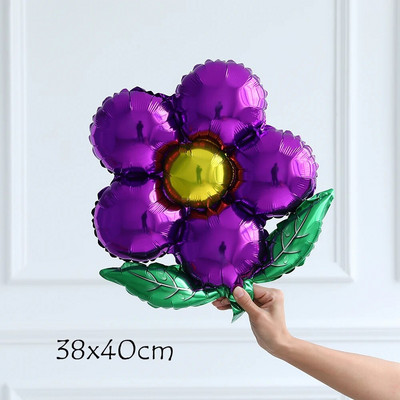 Розови цветя Фолиеви балони Подарък за Свети Валентин Рози Букет Балони Годишнина Булчинска стая Сватбени парти Декорации Детски играчки