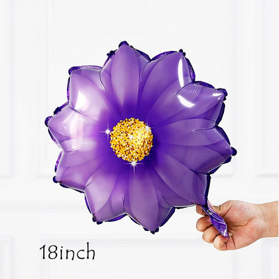 Розови цветя Фолиеви балони Подарък за Свети Валентин Рози Букет Балони Годишнина Булчинска стая Сватбени парти Декорации Детски играчки