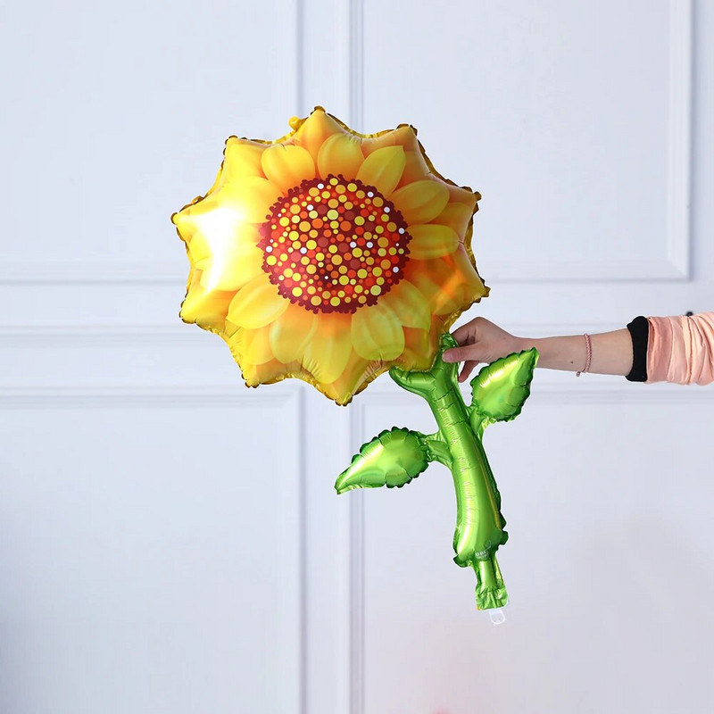 Розови цветя Фолиеви балони Подарък за Свети Валентин Рози Букет Балони Годишнина Булчинска стая Сватбени парти Декорации Детски играчки