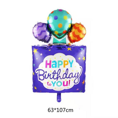 1 vnt. Didelė gimtadienio dovana žvakių juostelė, taškeliai, trijų sluoksnių tortas gimtadienio vakarėlio dekoravimui, aliuminio plėvelės balionas