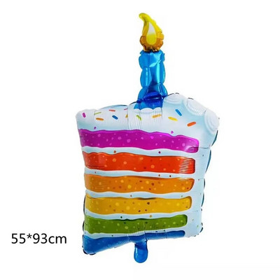 1 vnt. Didelė gimtadienio dovana žvakių juostelė, taškeliai, trijų sluoksnių tortas gimtadienio vakarėlio dekoravimui, aliuminio plėvelės balionas