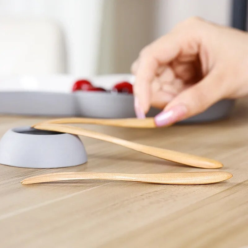 Nova vilica za voće Drvena vilica s dva zupca Posuđe za višestruku upotrebu Snack Torta Vilice za desert Kafeterija Restoran Pribor za jelo Kuhinjski alat