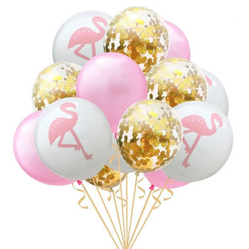 1 комплект розово фламинго балон розово злато балон рожден ден декорации за деца възрастни ананас палма латексови балони сватбен декор