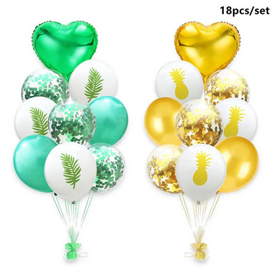 1 комплект розово фламинго балон розово злато балон рожден ден декорации за деца възрастни ананас палма латексови балони сватбен декор