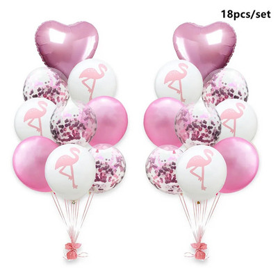 1 комплект розово фламинго балон розово злато балон рожден ден декорации за деца възрастни ананас палма латексови балони сватбен декор