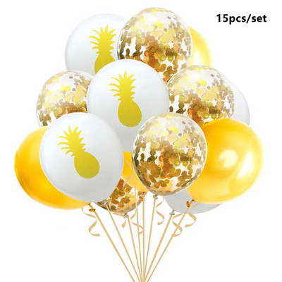 1 комплект розово фламинго балон розово злато балон рожден ден декорации за деца възрастни ананас палма латексови балони сватбен декор