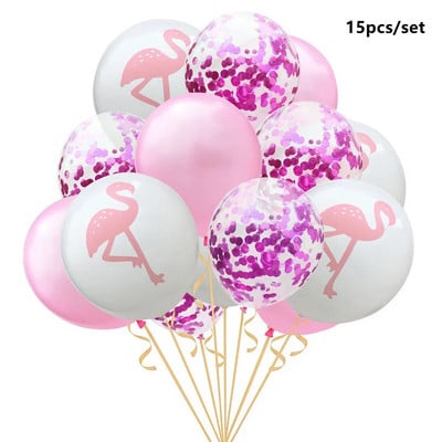 1 комплект розово фламинго балон розово злато балон рожден ден декорации за деца възрастни ананас палма латексови балони сватбен декор