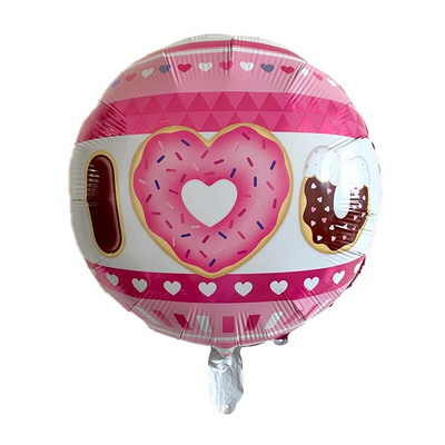 1 σετ Flamingo Donut Foil Balloon 18 ιντσών μπάλες καρδιάς 12`` latex Balloons Baby Shower Birthday Party Χαβάης Διακόσμηση