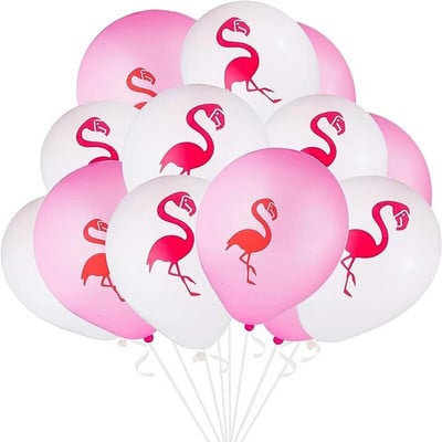 12-инчови розови фламинго парти балони бели розови надуваеми балони фламинго шарка балони за рожден ден за парти рожден ден декор