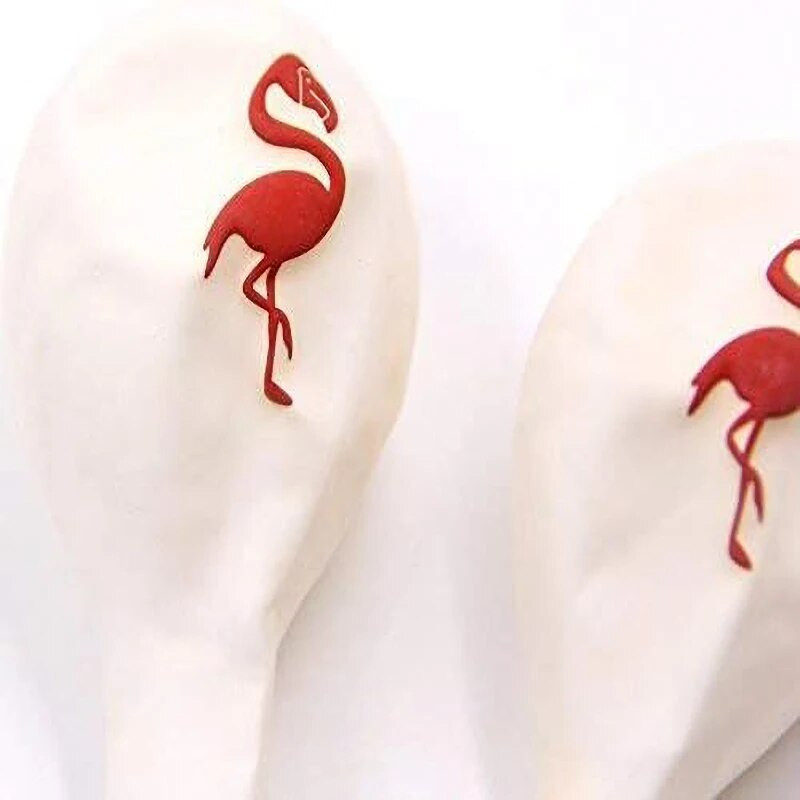 Baloane pentru petrecere cu flamingo roz de 12 inch Baloane gonflabile roz alb cu model Flamingo Baloane pentru ziua de naștere