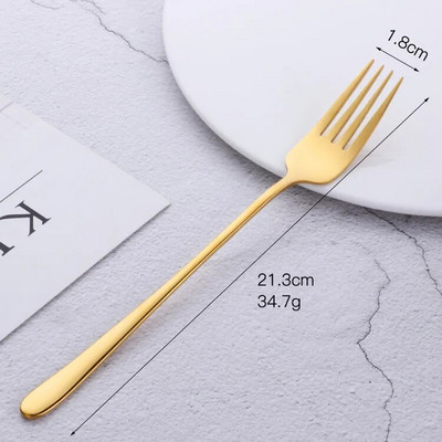 1 KOM. Korejska Rainbow torta od nehrđajućeg čelika Vilica za voće Vilica za večeru Vilica za salatu Posuđe Zlatna vilica za desert za hotelsku zabavu Kuhinjski alat