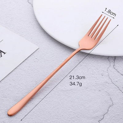 1 KOM. Korejska Rainbow torta od nehrđajućeg čelika Vilica za voće Vilica za večeru Vilica za salatu Posuđe Zlatna vilica za desert za hotelsku zabavu Kuhinjski alat