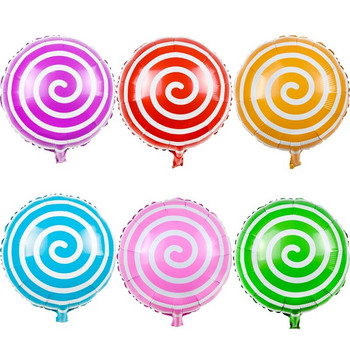 Πολύχρωμα ντόνατς με αλουμινόχαρτο Μπαλόνια Lollipop Helium Balloons Baby Shower Γενέθλια προμήθειες γάμου Χριστουγεννιάτικη διακόσμηση Ba