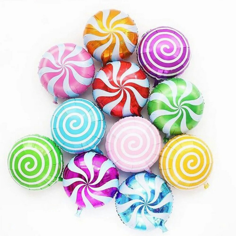 Цветни бонбони Понички Фолиеви балони Близалки Балони с хелий Бебешки празник Рожден ден Сватба Консумативи Коледна украса Ba