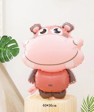 1db állati hélium léggömb aranyos mókus róka pingvin fólia lufi baba zuhany Boldog születésnapi parti díszek gyerekeknek léggömb