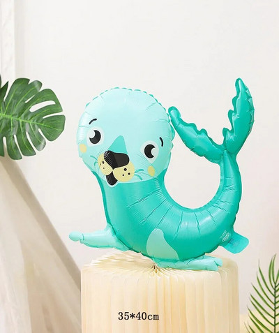 1db állati hélium léggömb aranyos mókus róka pingvin fólia lufi baba zuhany Boldog születésnapi parti díszek gyerekeknek léggömb