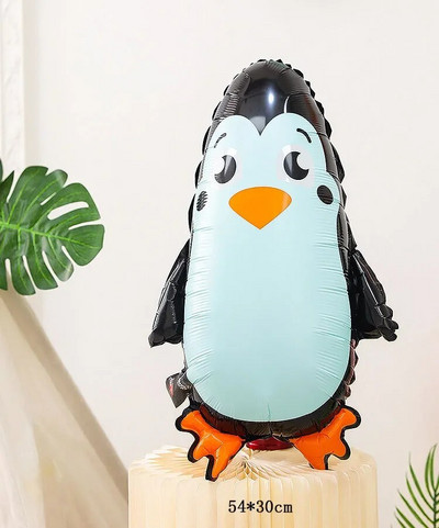 1db állati hélium léggömb aranyos mókus róka pingvin fólia lufi baba zuhany Boldog születésnapi parti díszek gyerekeknek léggömb