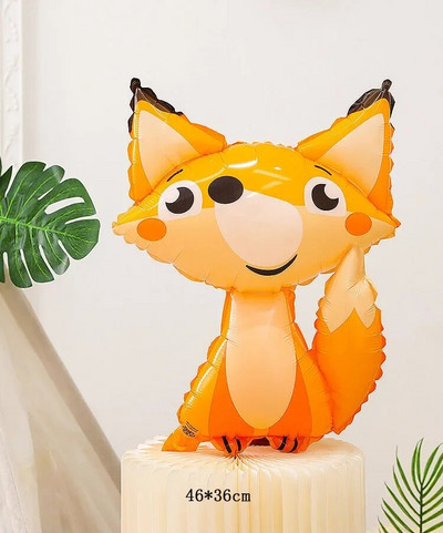 1db állati hélium léggömb aranyos mókus róka pingvin fólia lufi baba zuhany Boldog születésnapi parti díszek gyerekeknek léggömb