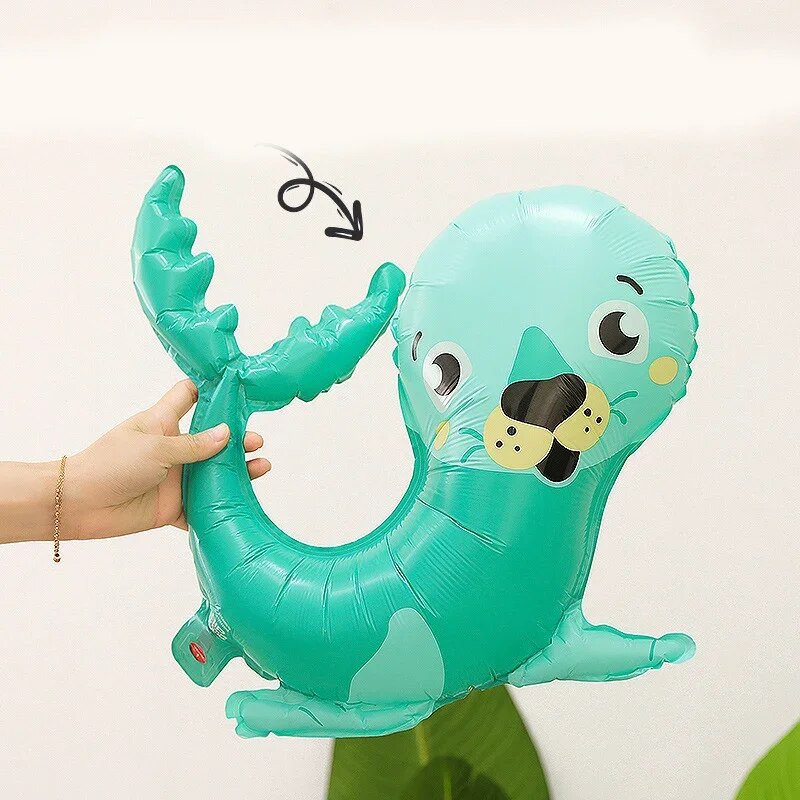 1db állati hélium léggömb aranyos mókus róka pingvin fólia lufi baba zuhany Boldog születésnapi parti díszek gyerekeknek léggömb