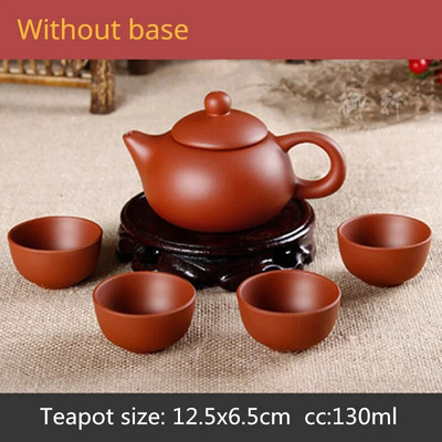 1 puodas ir 4 puodeliai be pagrindo Yixing purpurinio smėlio arbatos rinkinys Kelioninis nešiojamas arbatos kostiumėlis Kinijos arbatos ceremonijos reikmenys Productos Chinos