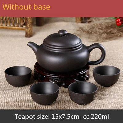 1 puodas ir 4 puodeliai be pagrindo Yixing purpurinio smėlio arbatos rinkinys Kelioninis nešiojamas arbatos kostiumėlis Kinijos arbatos ceremonijos reikmenys Productos Chinos