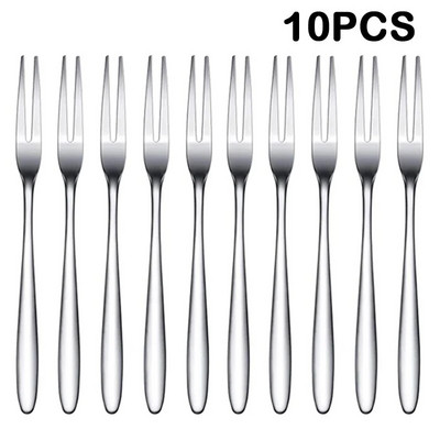 1/10kom Vilica za voće od nehrđajućeg čelika Mini vilica za kolače Desertna vilica za svijeće Western Food Mini vilica za kućnu kuhinju Pribor za jelo