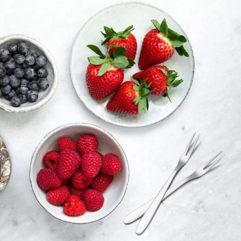 1/10kom Vilica za voće od nehrđajućeg čelika Mini vilica za kolače Desertna vilica za svijeće Western Food Mini vilica za kućnu kuhinju Pribor za jelo