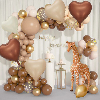 40 инча крем карамел цвят макарон балон с числа 0 1 2 3 4 5 6 7 8 9 балони с числа Baby Shower Рожден Ден Сватбен Декор
