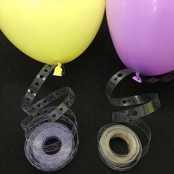 Κιτ λωρίδων με αλυσίδα με μπαλόνι για μπαλόνια Γιρλάντα DIY Διακόσμηση πάρτι γενεθλίων γάμου Κορδέλα με φόντο με σταθερό σημείο Αυτοκόλλητα