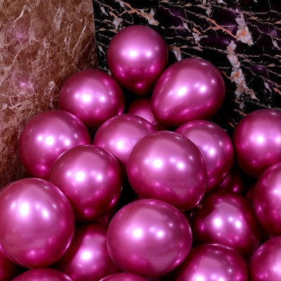 12 colių 10/20/30 vnt Auksinis sidabras žalias mėlynas metalinis balionas Vestuvės Su gimtadieniu Latekso metalo chromo baliono dekoracija