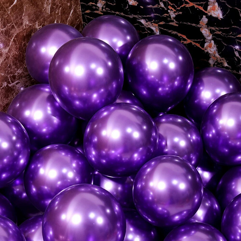 12 colių 10/20/30 vnt Auksinis sidabras žalias mėlynas metalinis balionas Vestuvės Su gimtadieniu Latekso metalo chromo baliono dekoracija