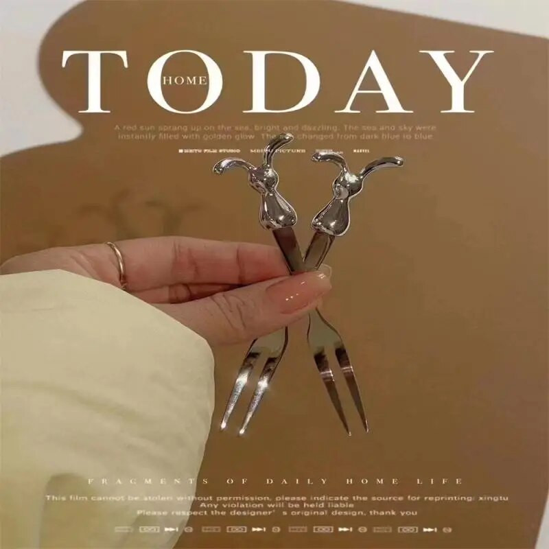 Ogledalo za poliranje Voće Vilica Zečji uzorak Štapić za miješanje Kuhinjski dodaci Spriječite ogrebotine Žlica za sladoled Posuđe