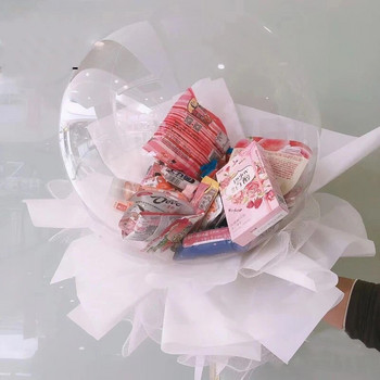 3/5 бр. 30-инчови прозрачни балони Бобо, пълнещи се балонни закуски, подарък, букет за рожден ден, сватбени декори, подаръчна кутия Направи си сам прозрачен балон