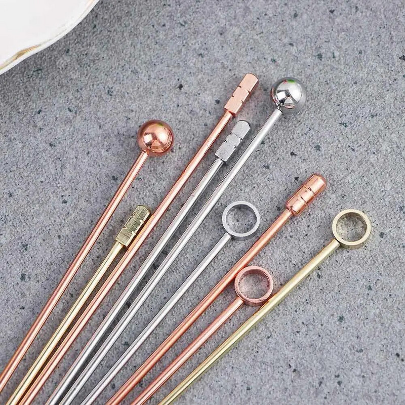 Kuhinjski alati od nehrđajućeg čelika za dekoraciju pića Pijuci za koktele Vilica za voće Voćni štapići Čačkalice