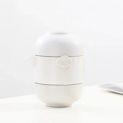 Creative Color Glaze Travel Tea Set 1 чайник 1 чаена чаша Teeware Teware Китайски сервизи за чай Чаши и чаши Gaiwan Керамика и керамика