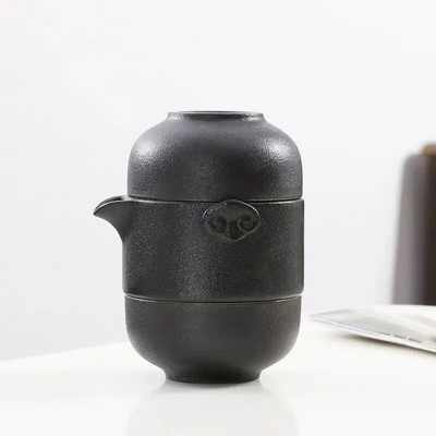 Creative Color Glaze Travel Tea Set 1 чайник 1 чаена чаша Teeware Teware Китайски сервизи за чай Чаши и чаши Gaiwan Керамика и керамика