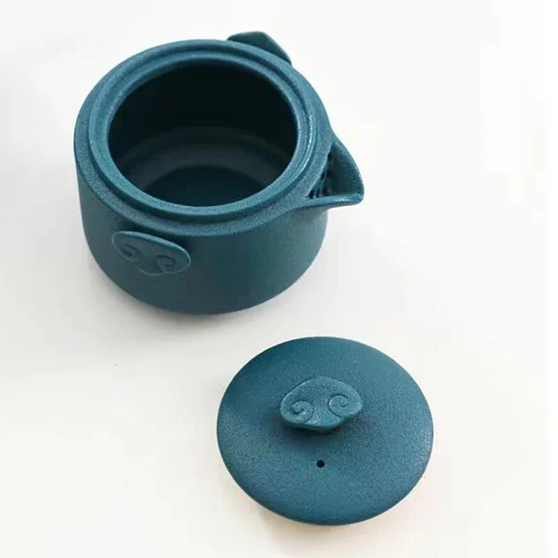 Creative Color Glaze Travel Tea Set 1 чайник 1 чаена чаша Teeware Teware Китайски сервизи за чай Чаши и чаши Gaiwan Керамика и керамика