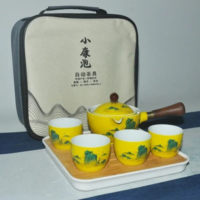 Kreativni poluautomatski set za čaj Rotirajući keramički kineski Panda aparat za čaj i infuzer Prijenosni sve u jednom Kućni ured za putovanja
