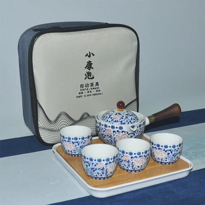 Kreativni poluautomatski set za čaj Rotirajući keramički kineski Panda aparat za čaj i infuzer Prijenosni sve u jednom Kućni ured za putovanja