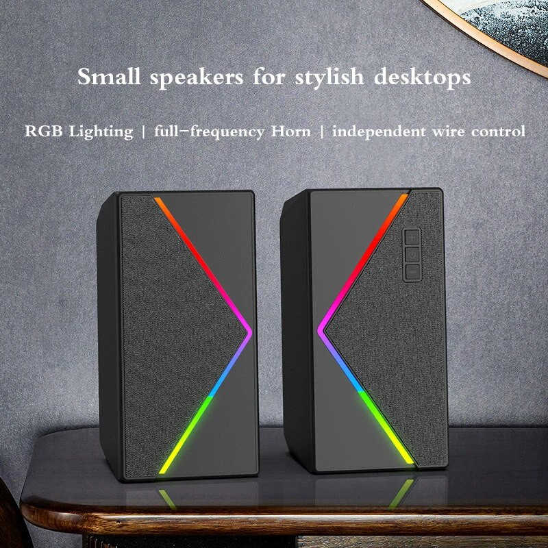 Iluminare orbitoare RGB Difuzor Bluetooth USB Multimedia Stereo Surround Subwoofer Difuzor de joc pentru computer desktop de înaltă calitate