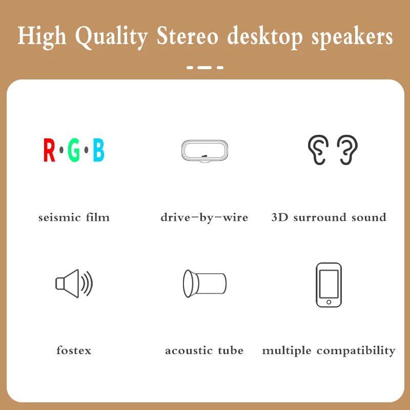 Iluminare orbitoare RGB Difuzor Bluetooth USB Multimedia Stereo Surround Subwoofer Difuzor de joc pentru computer desktop de înaltă calitate