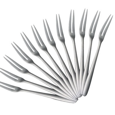 5/12 db Gyümölcsvilla rozsdamentes acél kétfogú villa tortavilla Western kisvilla multifunkcionális háztartási konyhai kiegészítők