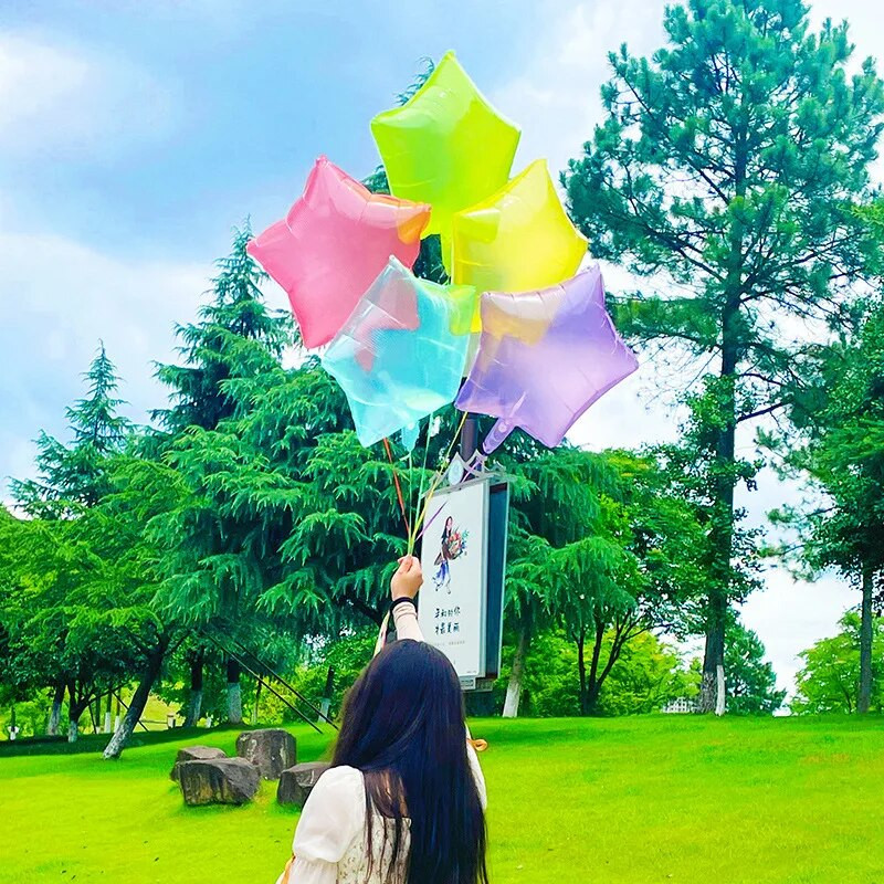 18 colių krištolo spalvos Love Star aliuminio balionų kokteilių vakarėlis plūduriuojantis tuščias gimtadienio vestuvių vakarėlio dekoravimas