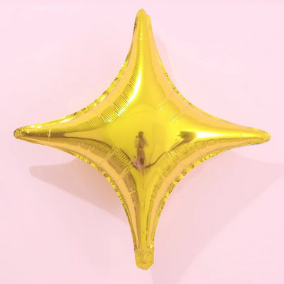 10 buc. Baloane din folie de aluminiu cu stea cu 4 colțuri de 10/18 inci