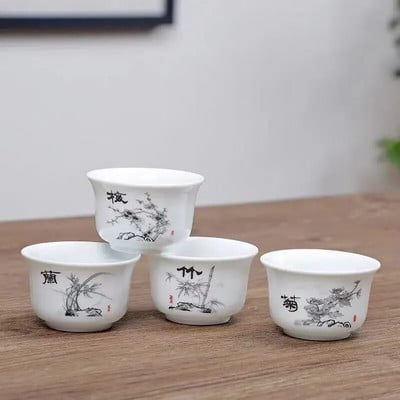 4 komada Kung Fu šalica za čaj Keramički set za čaj Dodaci Šalice i šalice Yixing čajnik Posuđe za čaj Samovar Kuhala Gaiwan Shu Puer Lonac Infuzor