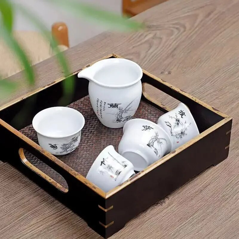 4 komada Kung Fu šalica za čaj Keramički set za čaj Dodaci Šalice i šalice Yixing čajnik Posuđe za čaj Samovar Kuhala Gaiwan Shu Puer Lonac Infuzor