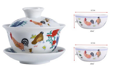 Imitirajući gai wan set za čaj iz dinastije Ming Servisi za čaj od kineskog porculana Dehua gaiwan set porculanskih posuda za čaj za putovanja Prekrasan jednostavan kuhalo za vodu