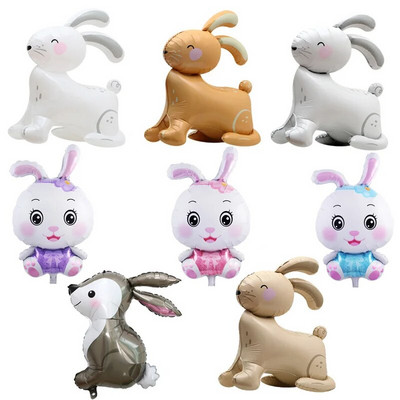 Cartoon Bunny Animal Ταινία αλουμινίου μπαλόνι Πασχαλινή Ζούγκλα Bunny Animals Μπαλόνια Παιδικά Baby Shower Γάμος Διακόσμηση πάρτι γενεθλίων